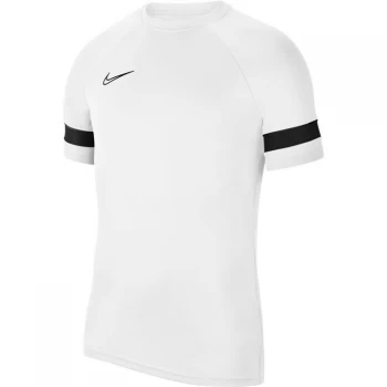Image of Nike Dri-FIT Academy Short-Sleeve Soccer Top Mens - White/Black