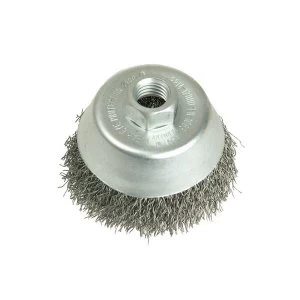 Image of Lessmann Cup Brush 100mm M14, 0.35 Steel Wire