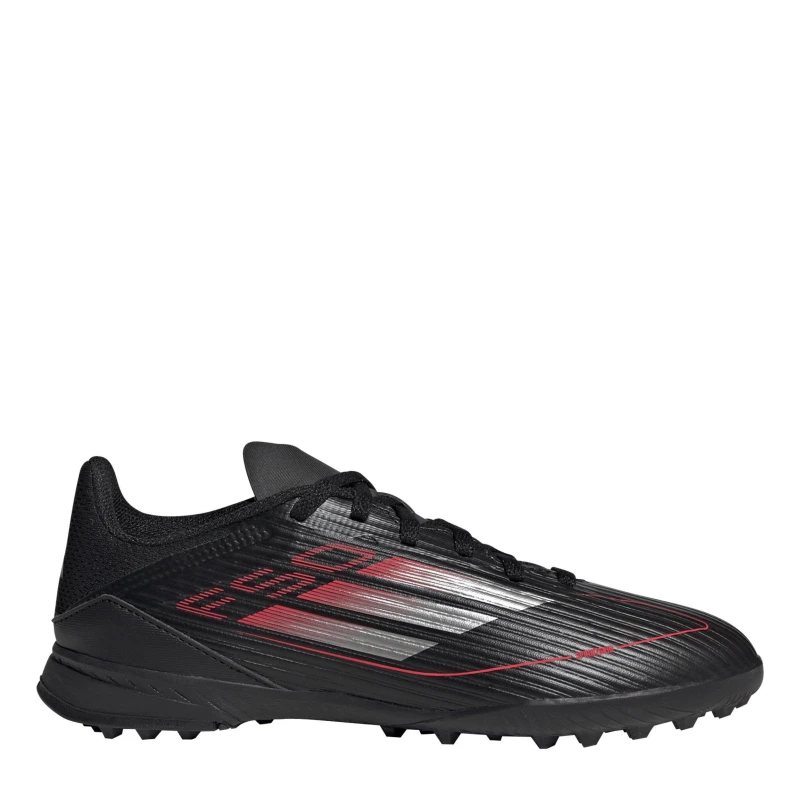 Image of adidas Kids F50 League Lightweight Astro Turf Football Boots Black/Met/Red unisex 3 (35.5)