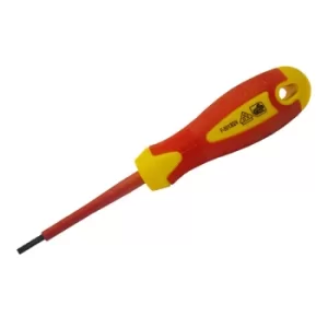 Image of Faithfull FAISDVDE35 VDE Soft Grip Screwdriver Parallel Slotted Ti...
