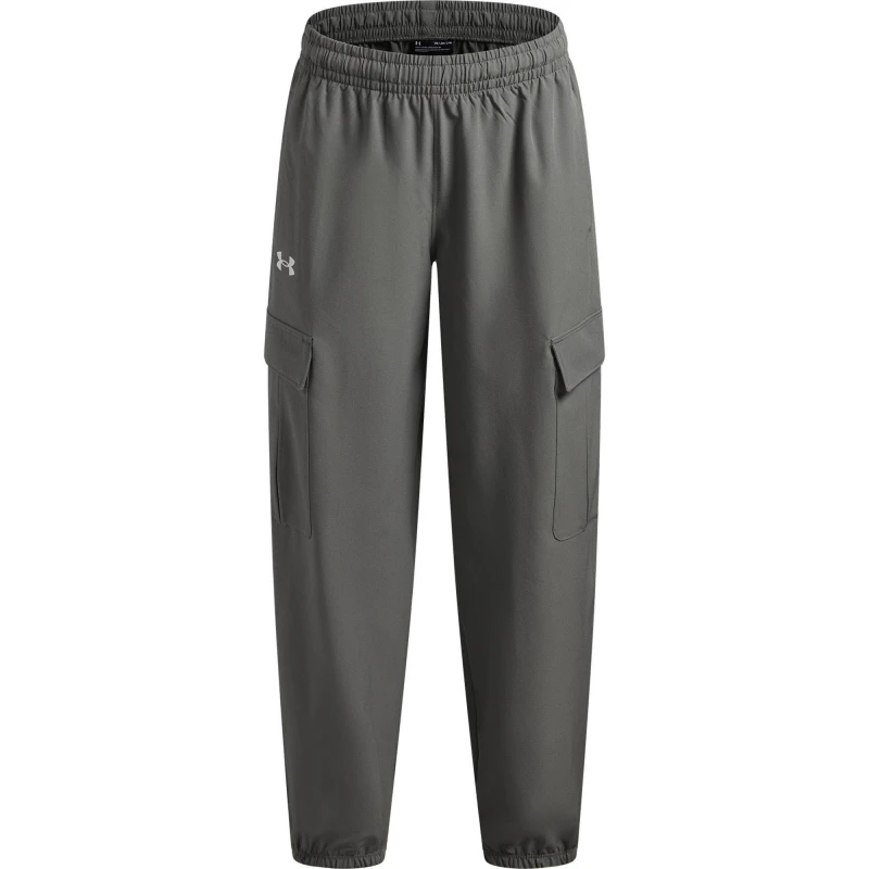 Image of Under Armour Rival Cargo Open Hem Fleece Joggers Green/White female 7-8 (S)