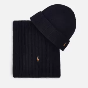 Image of Polo Ralph Lauren Wool-Blend Hat And Scarf Set