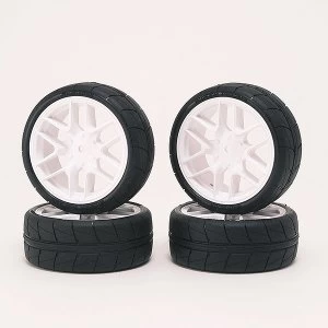 Image of Sweep Hankook Tread 34Deg 24Mm Glued Tc Tyres 12Spoke Asphalt