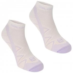 Image of Salomon X Scream 2 Pack Running Socks Ladies - Lila/White