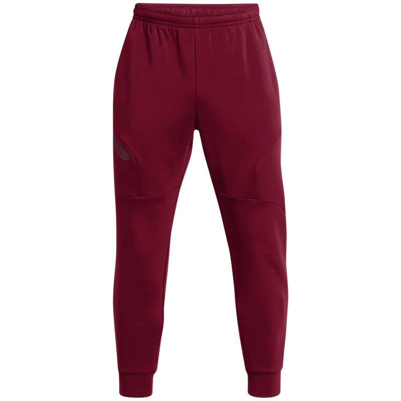 Image of Under Armour Mens Unstoppable Closed Hem Fleece Joggers Red male S