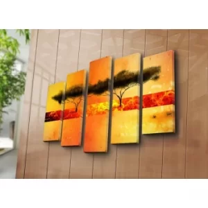 Image of 5PATK-241 Multicolor Decorative Canvas Painting (5 Pieces)