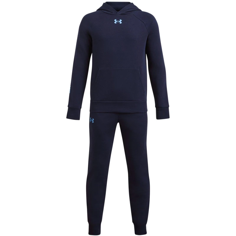 Image of Under Armour Armour Ua Rival Fleece Suit Tracksuit Boys - Blue Blue 7 - 8 Years