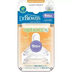 Image of Dr Browns - Options+ Level 4 Teats 9m+ (2 Pack)