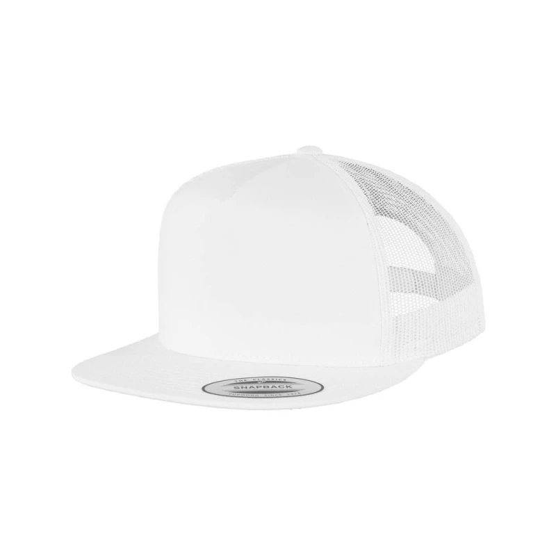 Image of Flexfit by Yupoong Mens Classic Trucker Cap in White White Male One Size