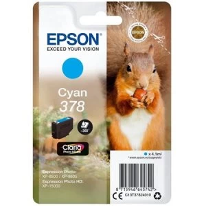 Image of Epson Squirrel 378 Cyan Ink Cartridge