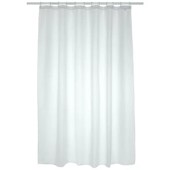 Image of Plain Polyester Shower Curtain 1800mm x 1800mm - White