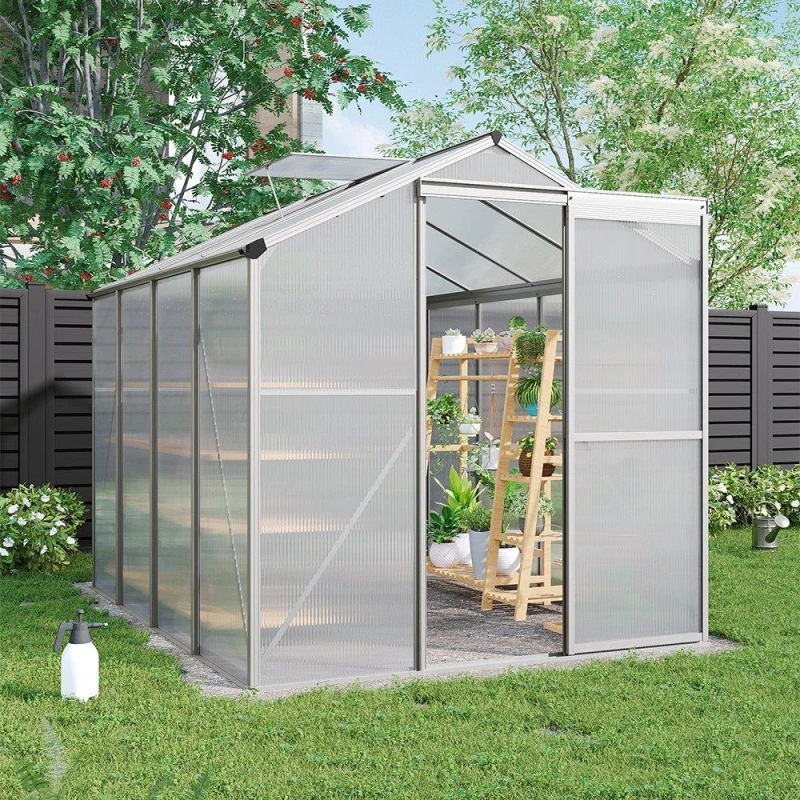 Image of Breeins Outdoor 6x8fts Aluminium Greenhouse With No Base White unisex Large