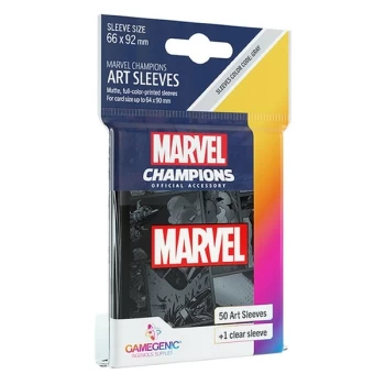 Image of Gamegenic Marvel Champions Art Sleeves - Marvel Black (50 Sleeves)