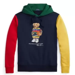 Image of Polo Ralph Lauren Colour Block OTH Bear Hoodie - Blue