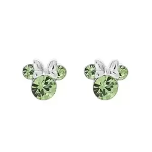 Image of Disney Minnie Silver Plated September Birthstone Stud Earrings EF00469SSEPL.PH