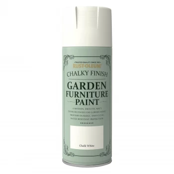 Image of Rust-Oleum Chalky Finish Garden Furniture Spray Paint ; Chalk White 400ml