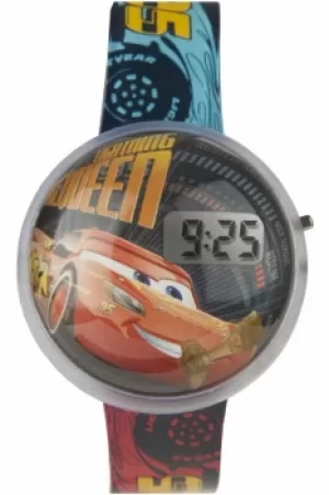 Image of Childrens Character Disney Cars 3 Lightning McQueen Bubble LCD Watch DC315