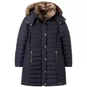 Image of Joules Womens Cherington Longline Padded Coat Marine Navy 18
