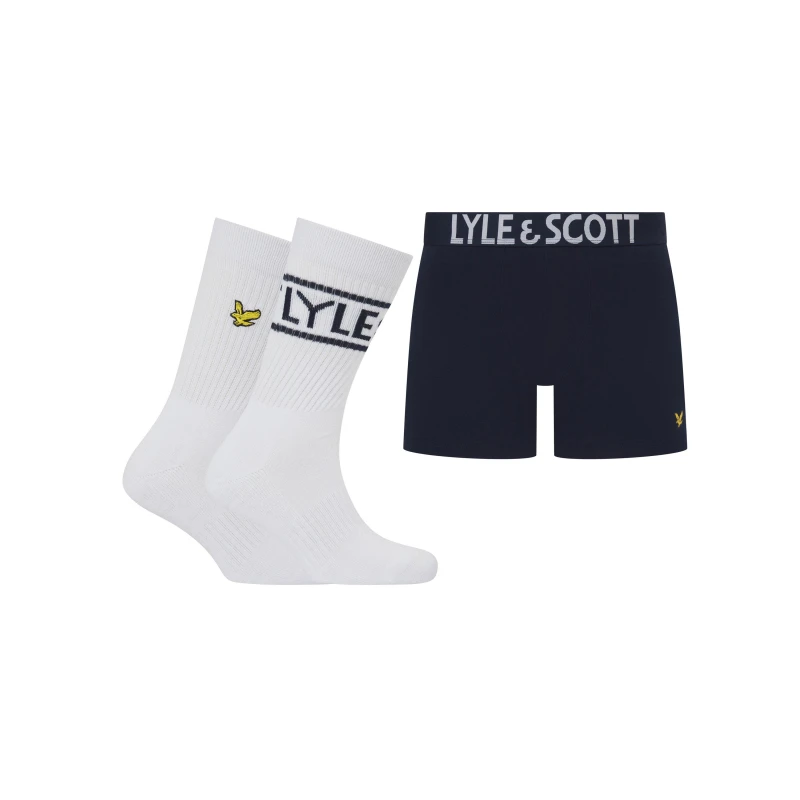 Image of Lyle and Scott Mens Sock Gift Sets Peacot/Bt Wht male 2X Large