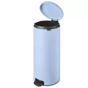 Image of Brabantia newIcon Pedal Bin 30 Litre Plastic Bucket Dreamy Blue
