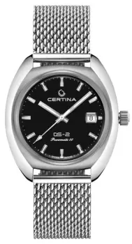 Image of Certina C0244071105100 DS-2 POWERMATIC 80 BLACK DIAL MESH Watch
