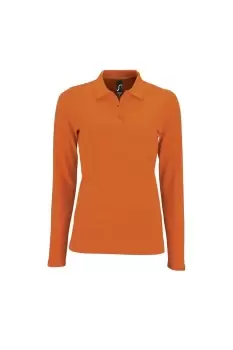 Image of Perfect Long Sleeve Pique Polo Shirt