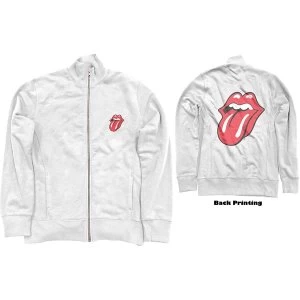 Image of The Rolling Stones - Classic Tongue Unisex XX-Large Track Top - White