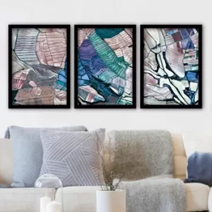 Image of 3SC20 Multicolor Decorative Framed Painting (3 Pieces)
