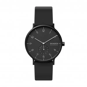Image of Skagen Aaren Kulor Black Silicone Strap Watch