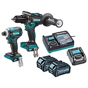 Image of Makita DK0114G202 40v Max XGT Cordless Combi Drill and Impact Driver Kit 2 x 2.5ah Li-ion Charger Bag