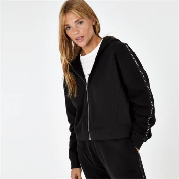 Image of Jack Wills Logo Zip Hoodie - Black