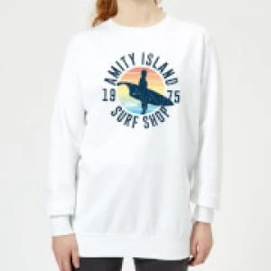 Image of Jaws Amity Surf Shop Womens Sweatshirt - White - M