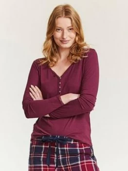 Image of Fatface Lily Lace Henley - Raspberry