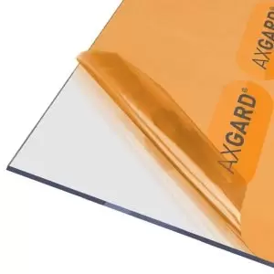Image of Axgard Clear Polycarbonate Flat Glazing Sheet, (L)2.5M (W)0.62M (T)4mm