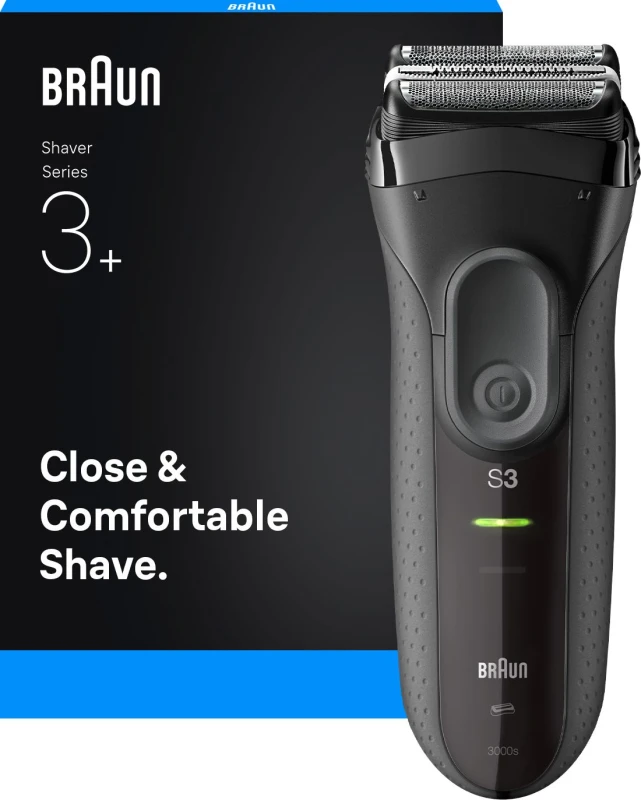 Image of BRAUN Series 3 BRA3000S Wet & Dry Foil Shaver - Black 8700216735896