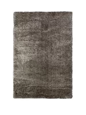 Image of Supersoft Shaggy Grey Rug 80X150Cm