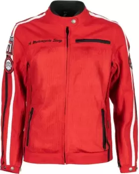 Image of Helstons Queen Mesh Ladies Motorcycle Textile Jacket, red, Size L for Women, red, Size L for Women