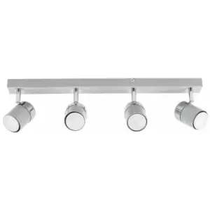 Image of Minisun - Rosie Spotlight Bar 4 Way Ceiling Light Fitting - Grey - No Bulbs