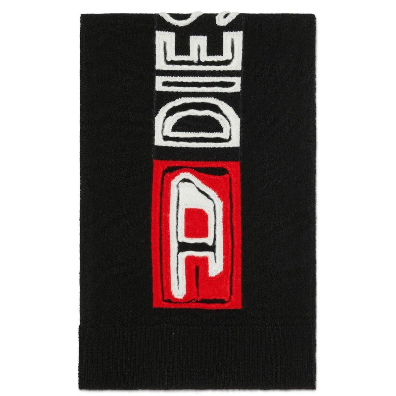 Image of Diesel Adults Midweight Scarf Black unisex One Size