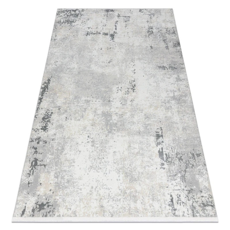 Image of RugsX Modern Carpet Duke 51378 Cream / Grey - Concrete, Stone Structured, Ve 120X170 Cm