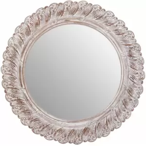 Image of Premier Housewares - Antique Grey Acanthus Leaf Wall Mirror