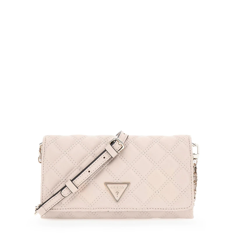 Image of Guess Giully Quilted Mini Crossbody 14965998 Pink