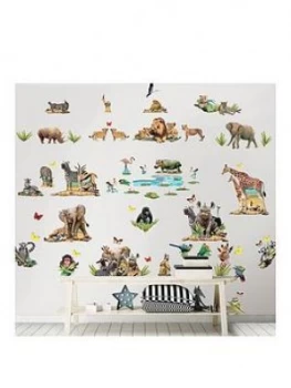 Image of Walltastic Walltastic Jungle Adventure Room DÉCor Kit With 54 Stickers!