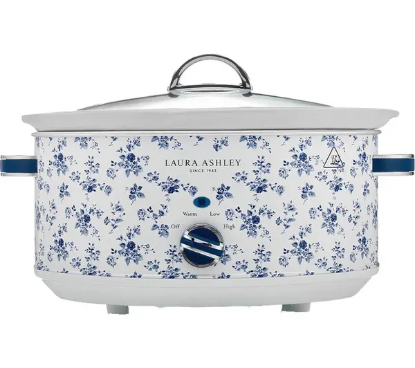 Image of LAURA ASHLEY VQSLWC6LLACRUK Slow Cooker - White