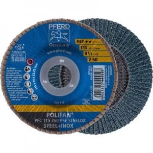 Image of PFERD 67766115 POLIFAN-serrated washer PFC115Z 60 PSF STEELOX Diameter 115mm 10 pc(s)