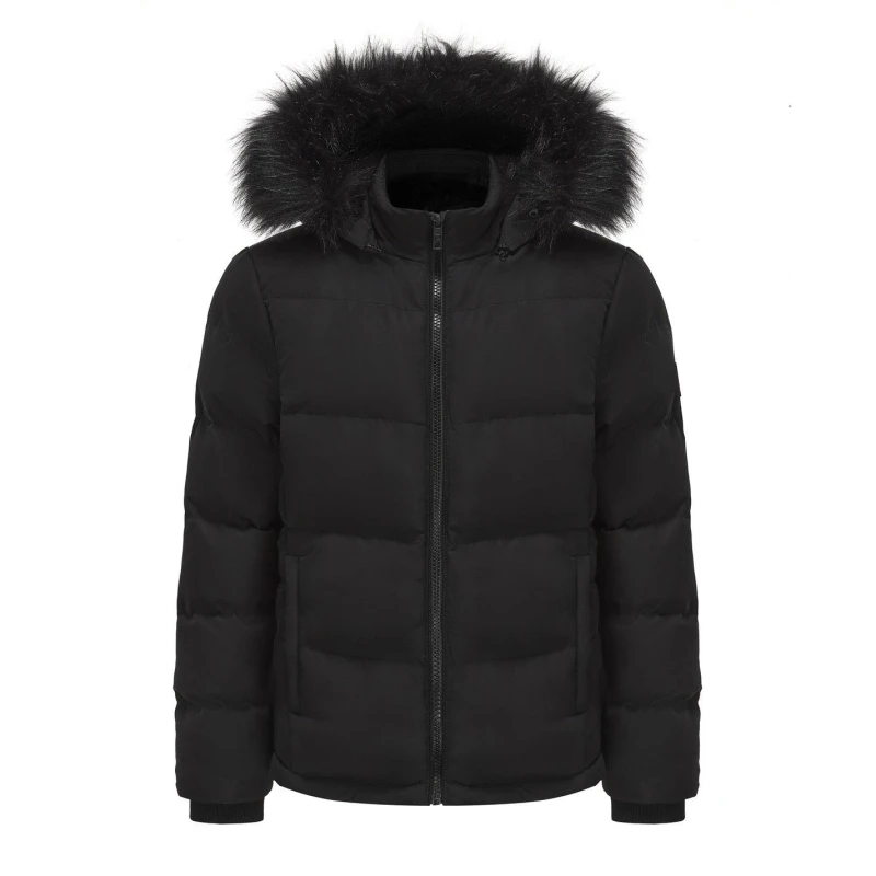 Image of SoulCal Womens 2 Zip Bubble Hooded Long Sleeve Short Puffer Jacket Black female 6 (34)