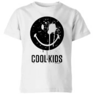 Image of Smiley World Slogan Cool Kids Kids T-Shirt - White - 5-6 Years