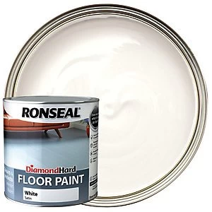 Image of Ronseal Diamond Hard Floor Paint - Satin White 2.5L