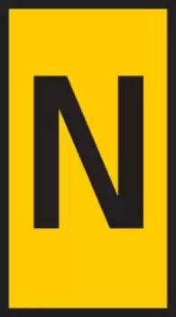 Image of HellermannTyton WIC0 Cable Markers, Pre-printed "N", Yellow, 2 2.8mm Dia. Range
