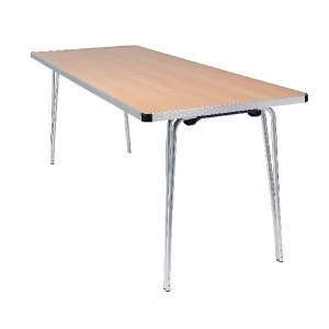 Image of Jemini Aluminium Folding Table Rectangular Beech W1830xD685xH698mm KF7
